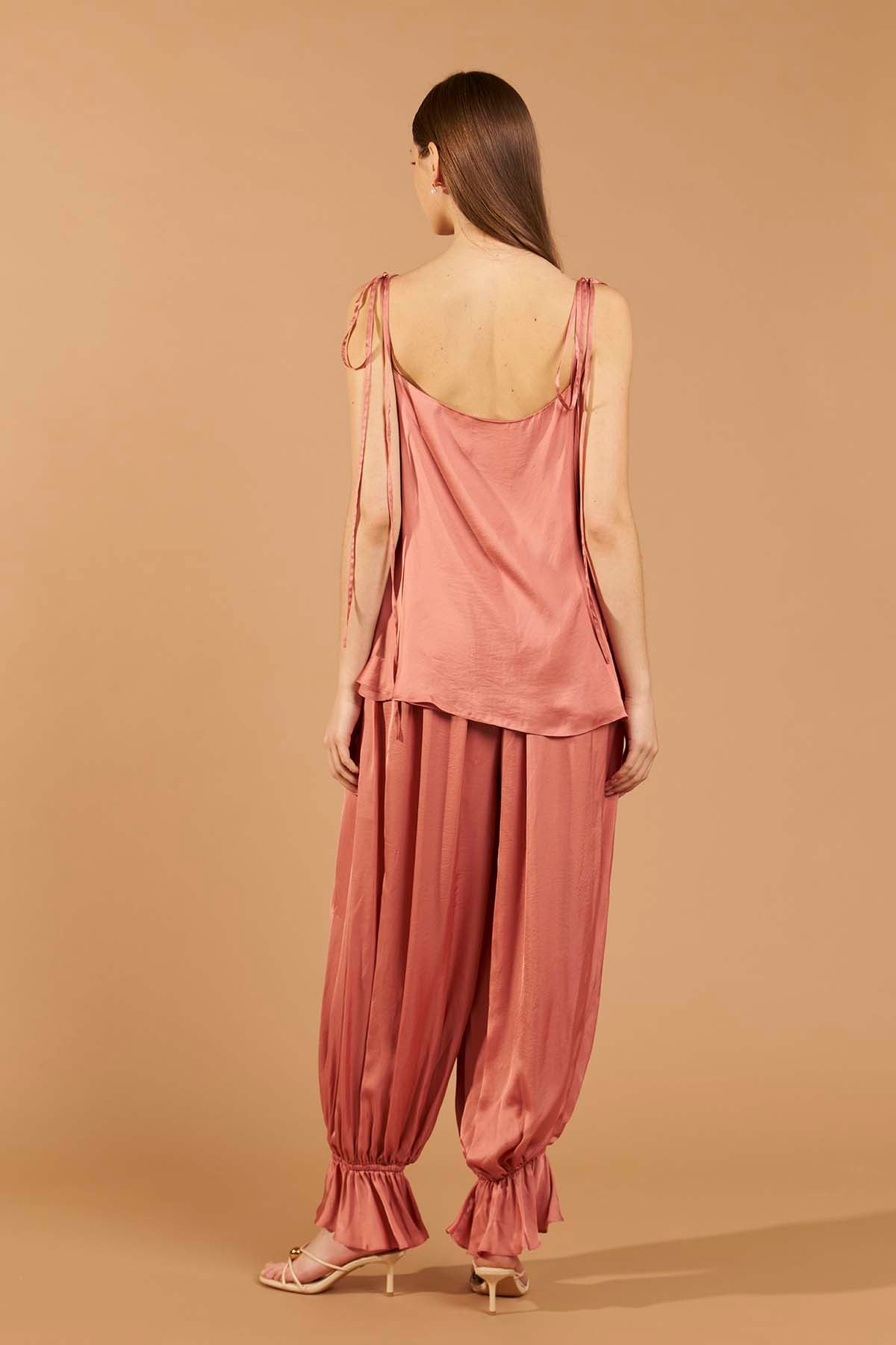 Satin Straps Top - Pink Blush