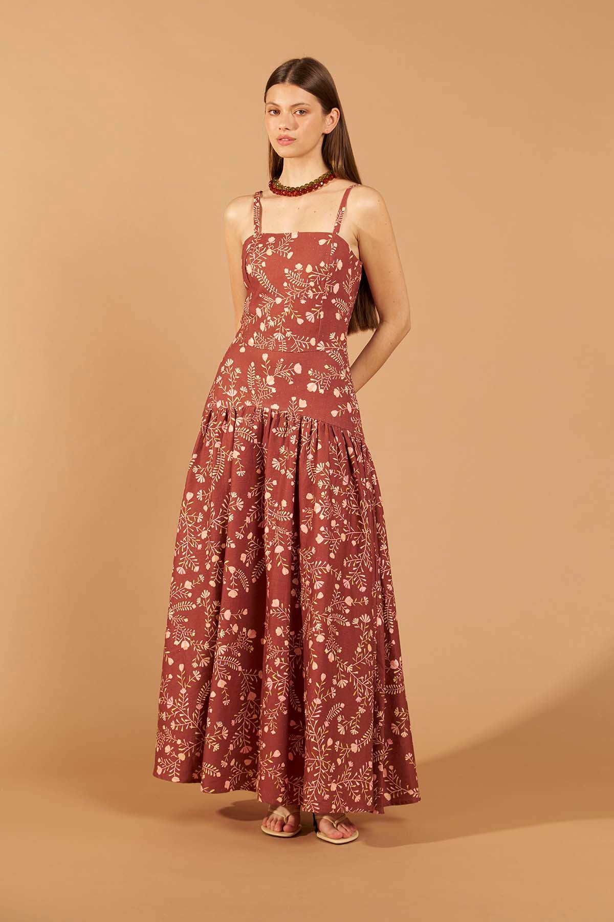 Ramos Maxi Dress – Bordeaux