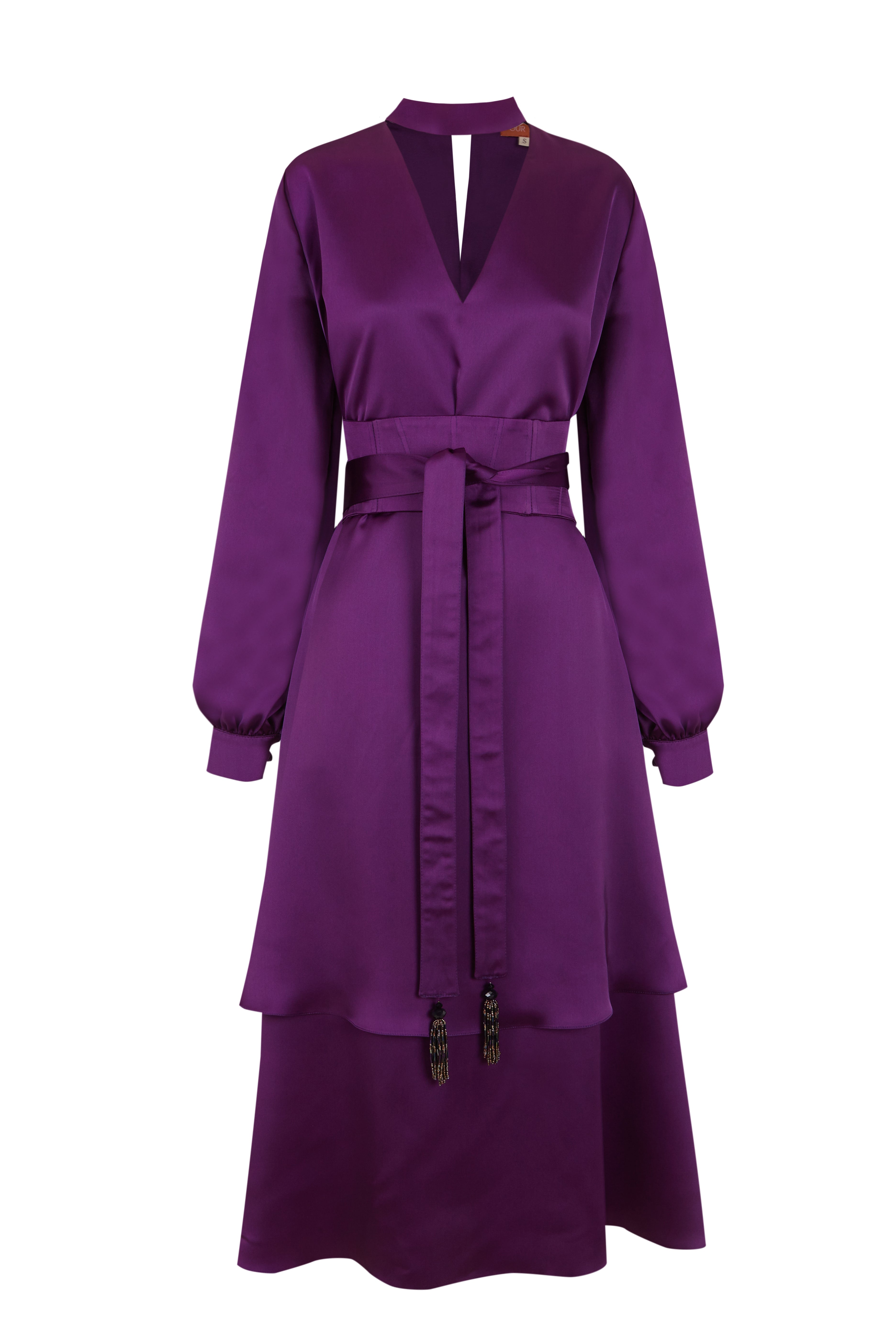 A SACERDOTISA - VESTIDO CAMADAS MIDI COM CINTO