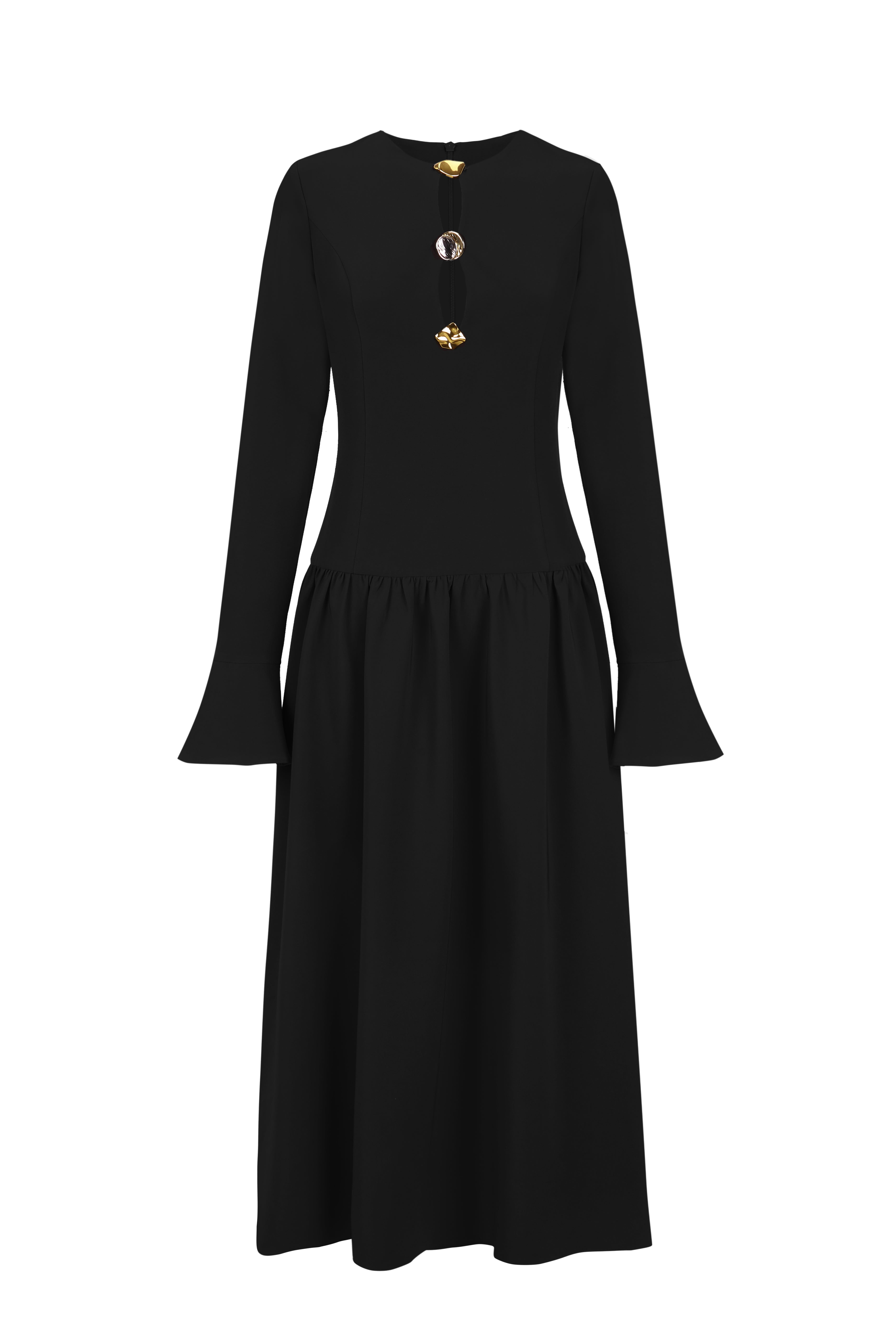 A LUA - VESTIDO MIDI EM CREPE 