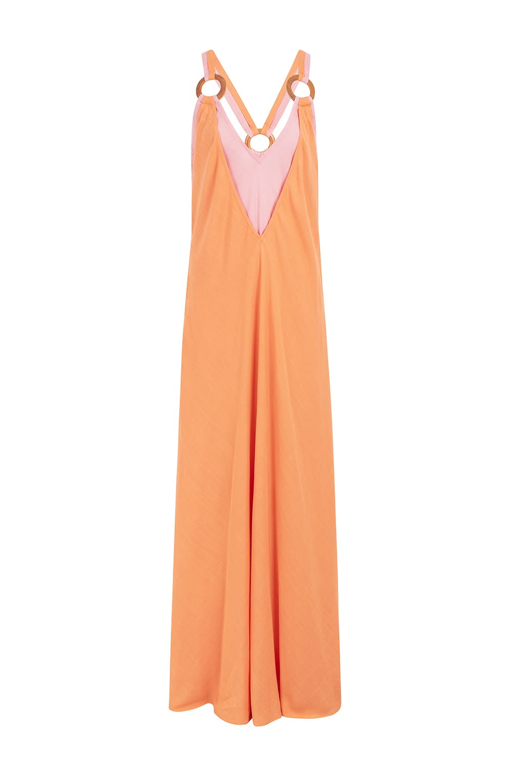 LONG SUMMER DRESS - LIGHT ORANGE