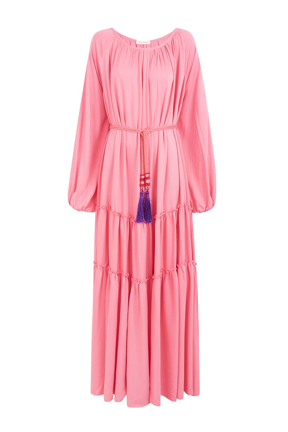 RAGLAN LONG DRESS - PINK