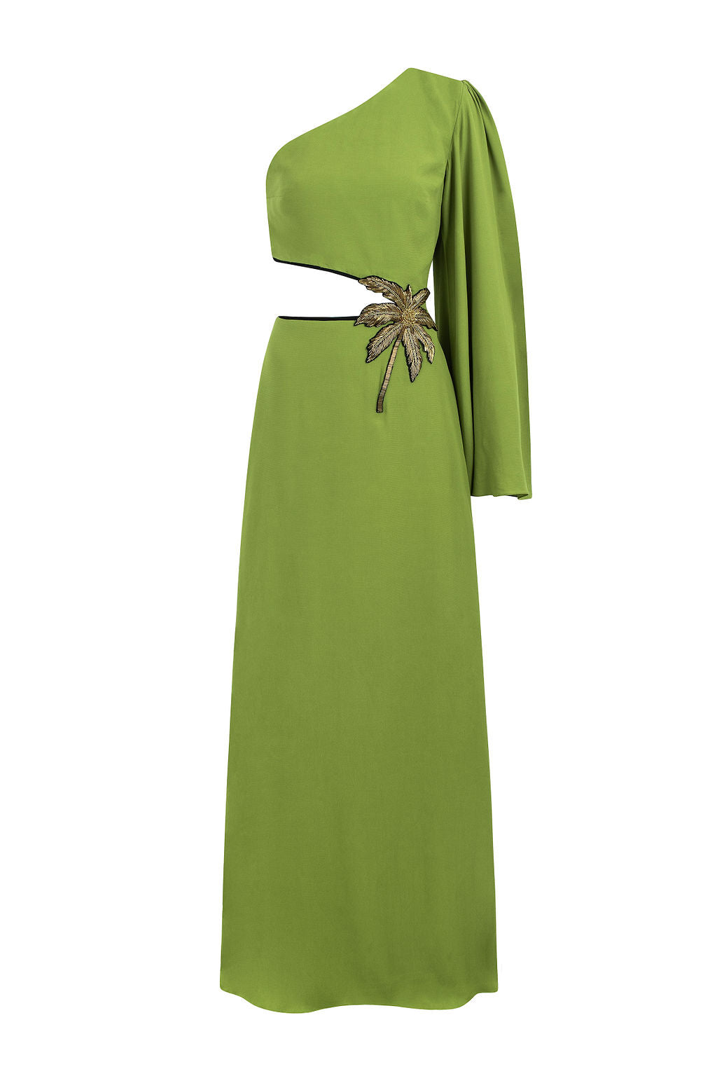 CUT OUT MAXI DRESS - GREEN