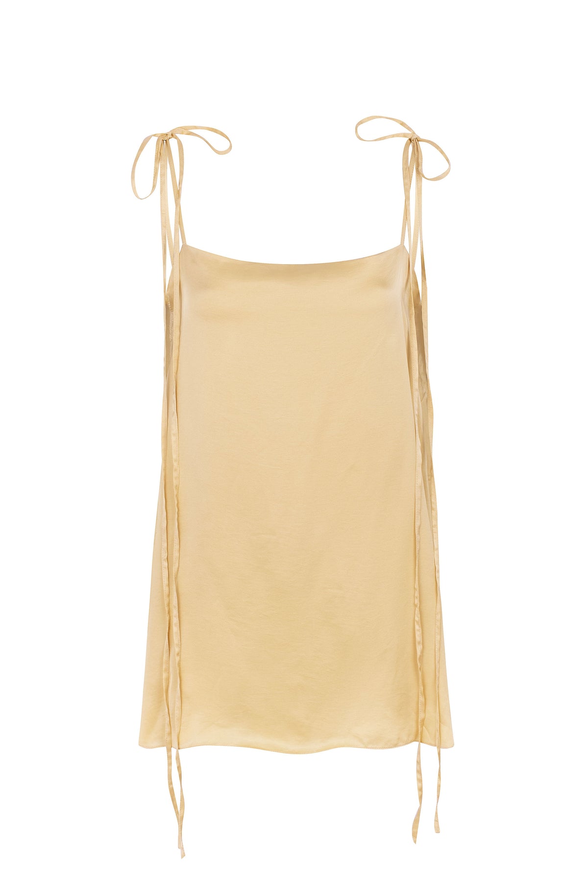 Satin Straps Top - Butter yellow