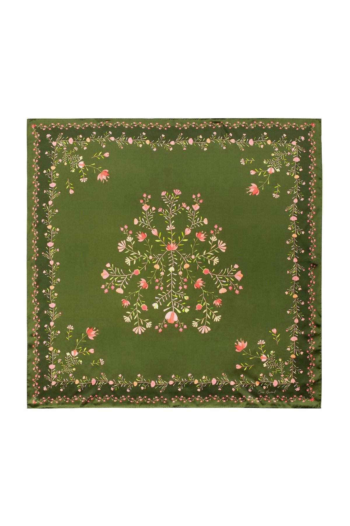 Ramos Silk Scarf 90 - Green