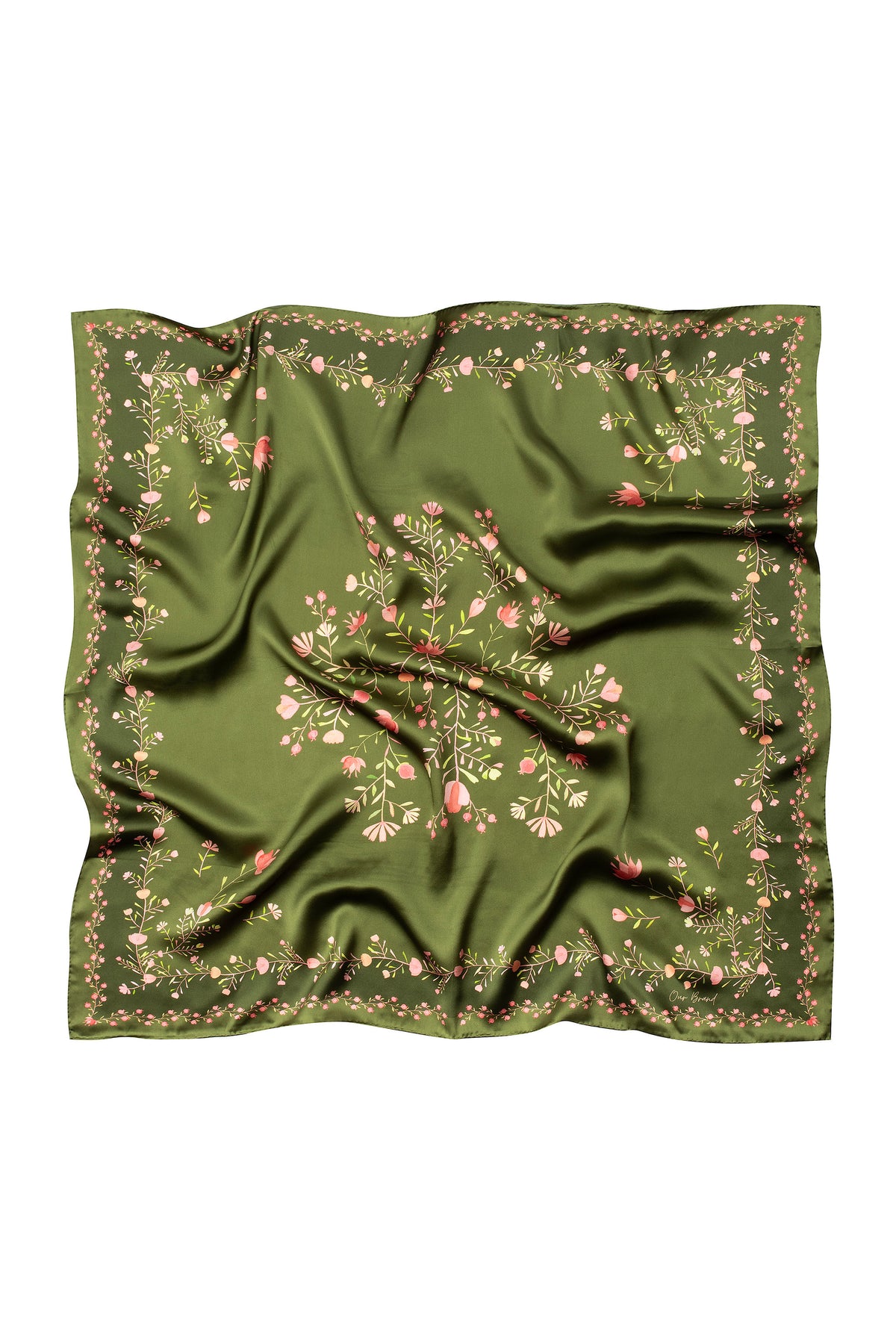 Ramos Silk Scarf 90 - Green