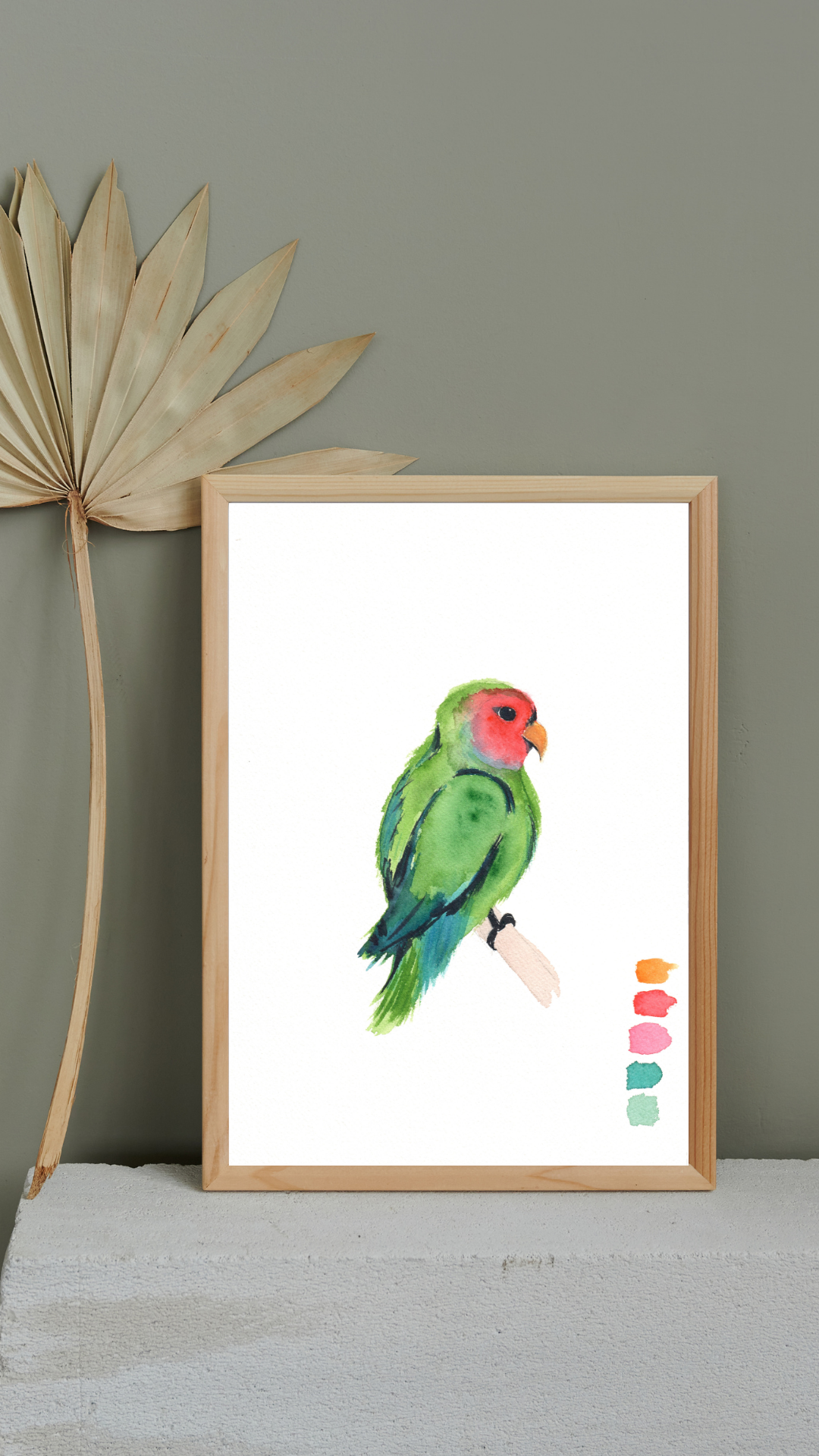 Tropical Bird Watercolor - Original A4 Size