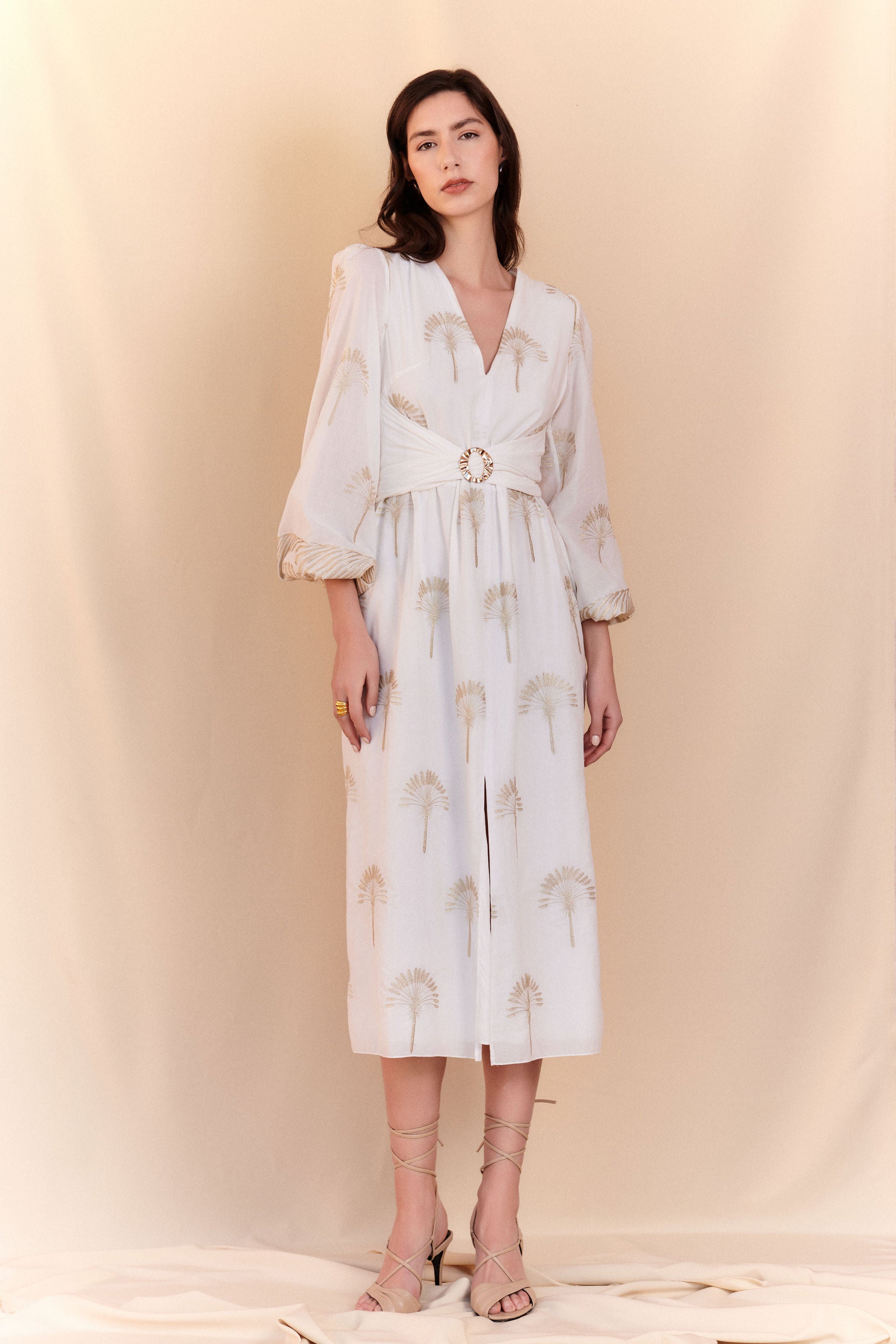 MARCELA BRODERIE ANGLAISE DRESS - WHITE