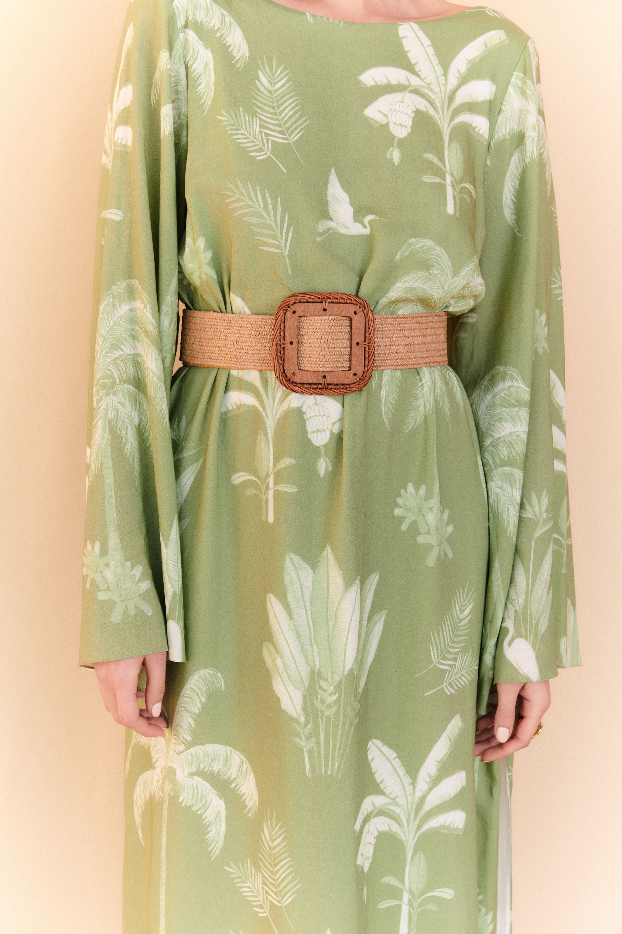 TUNIC PALM DRESS - GREEN