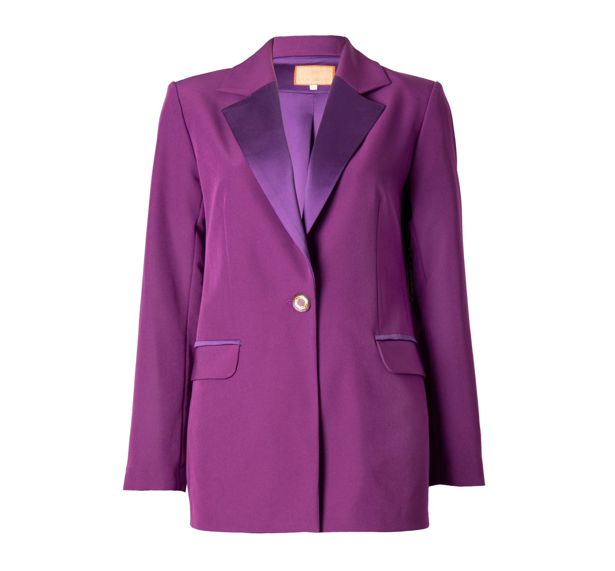 BLAZER DE CETIM EMPOWER - ROXO