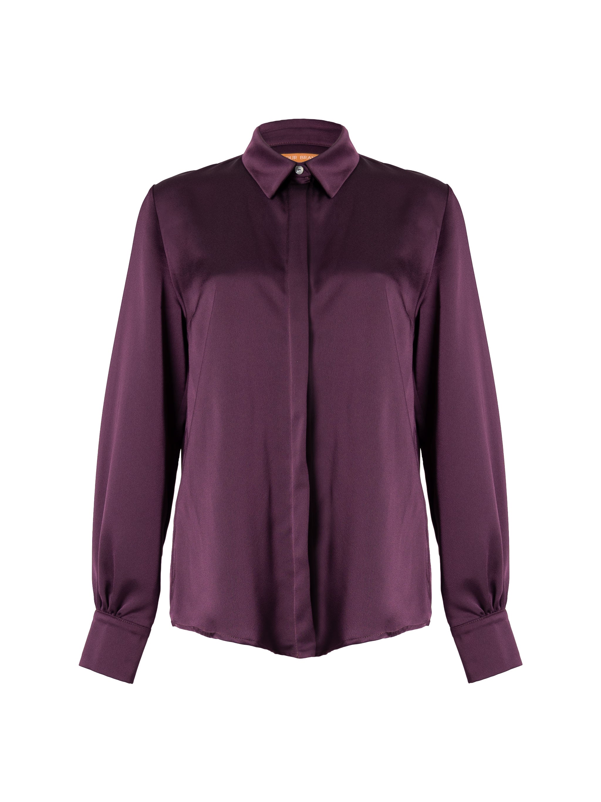 CAMISA DE CETIM ROXO