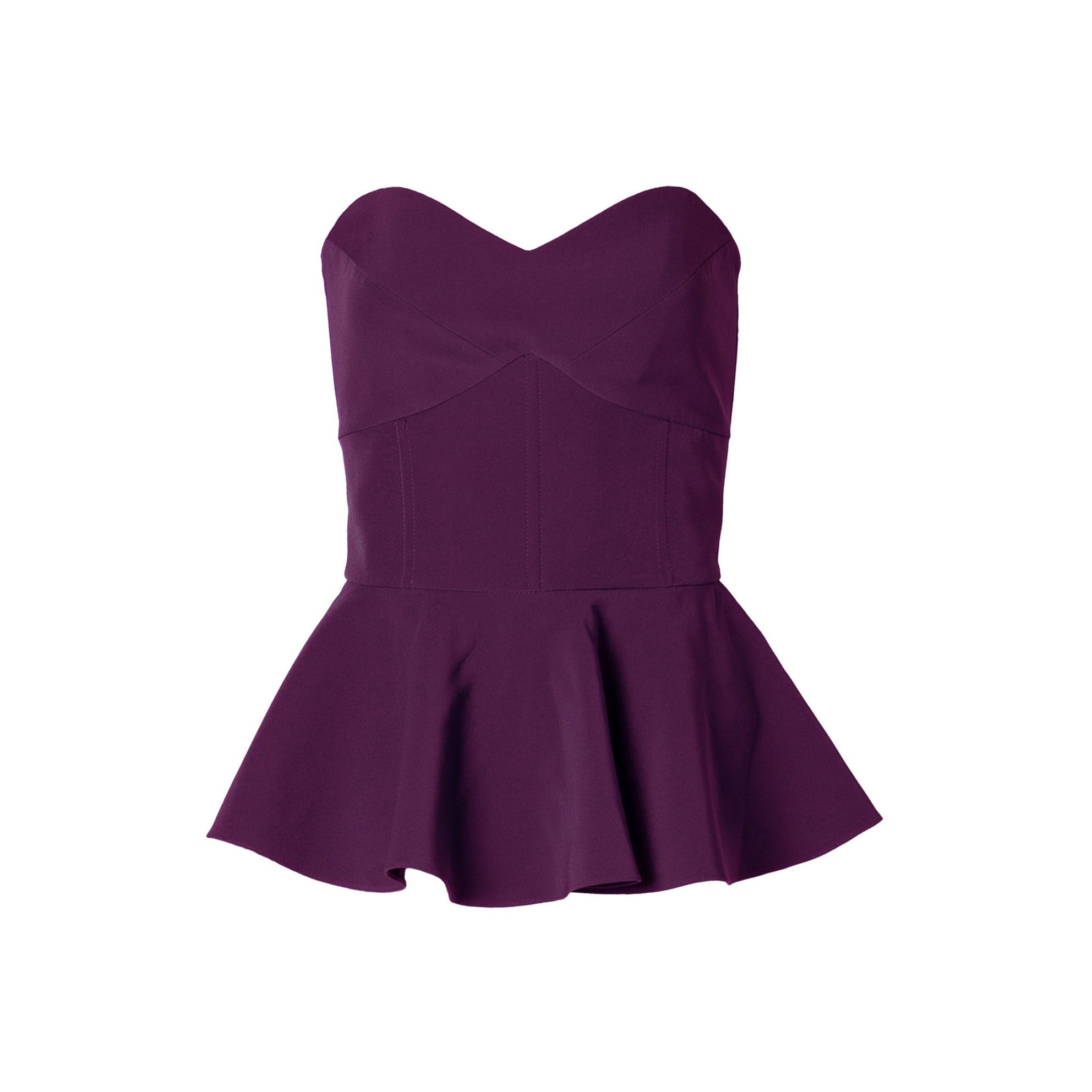 TOP CORSET PEPLUM - ROXO