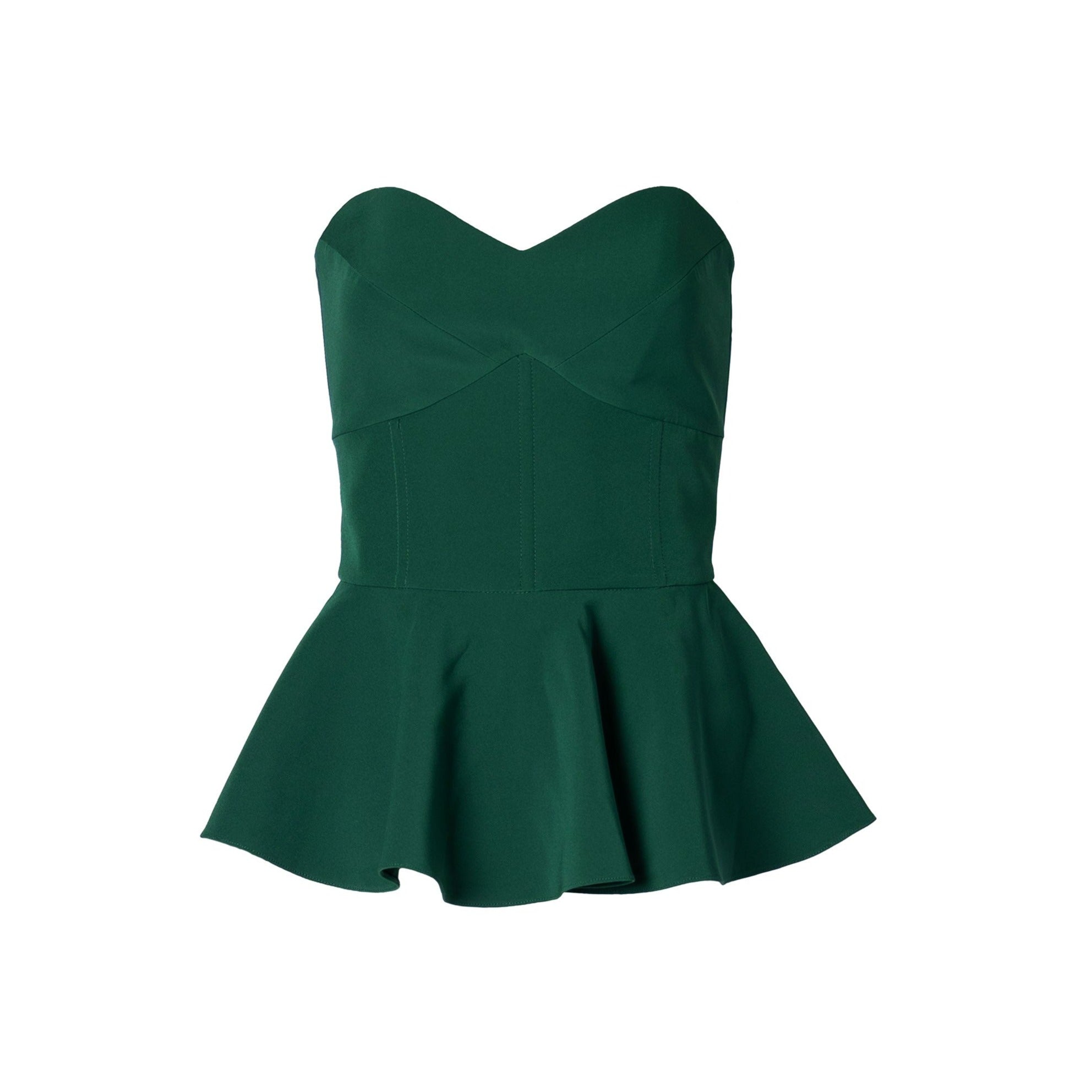TOP CORSET PEPLUM - VERDE
