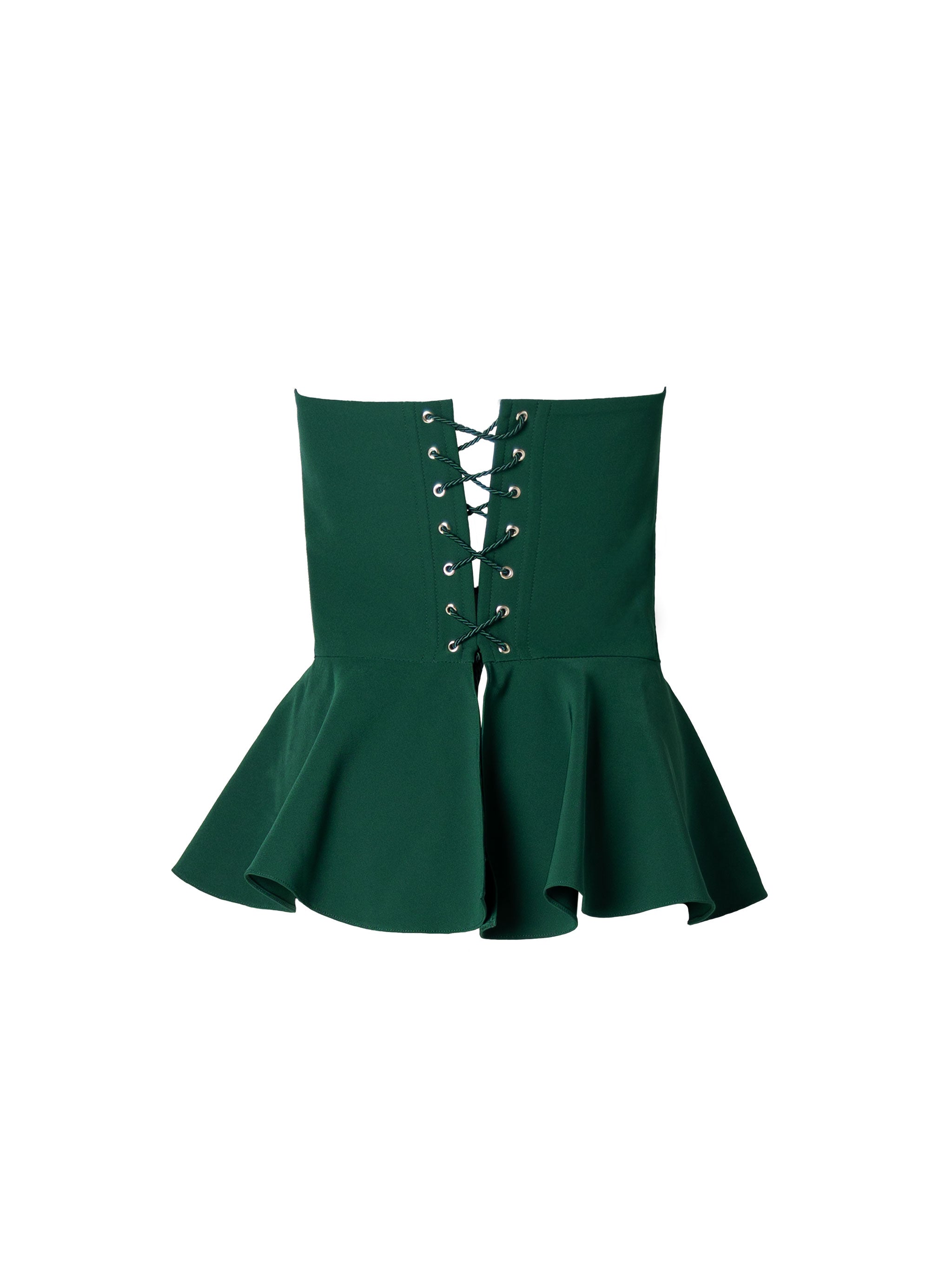TOP CORSET PEPLUM - VERDE