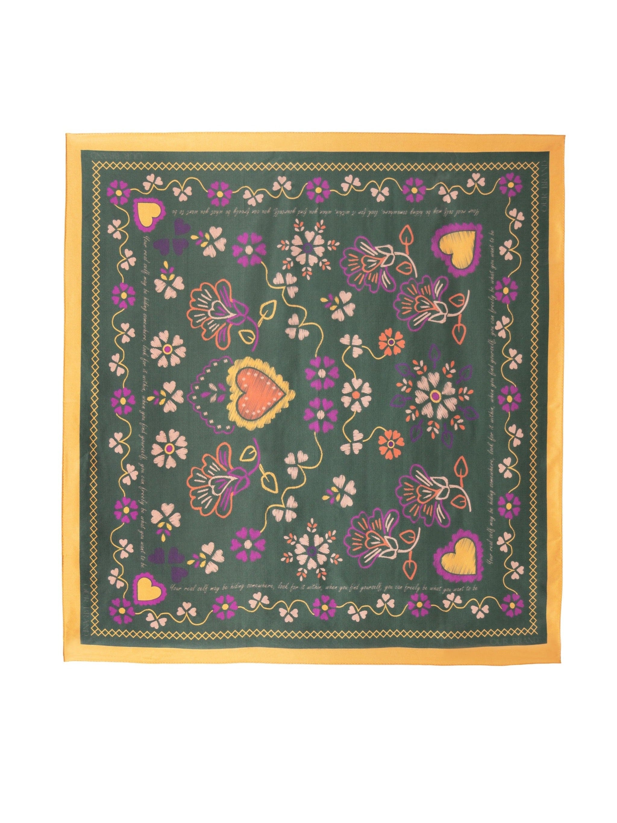 LENÇO DE SEDA - VERDE