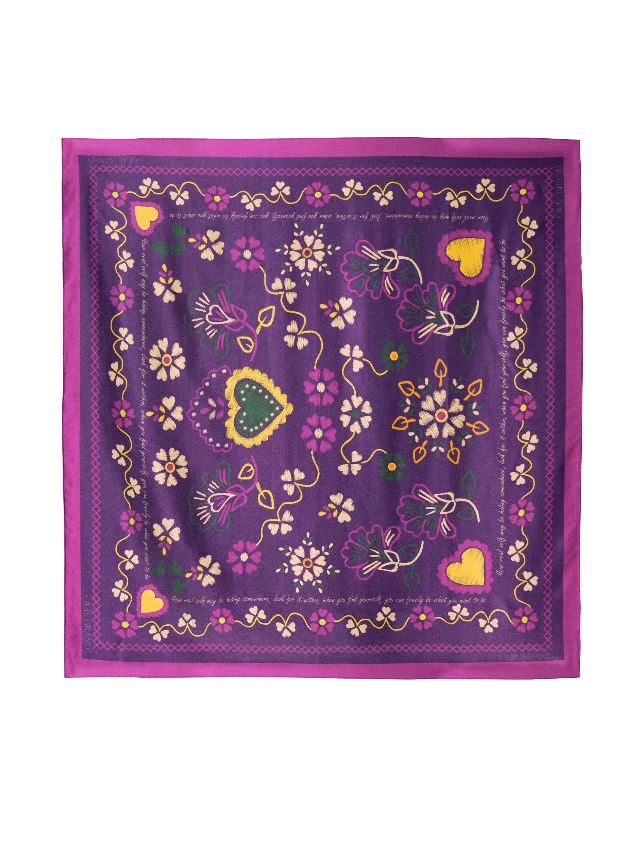 LENÇO DE SEDA - ROXO