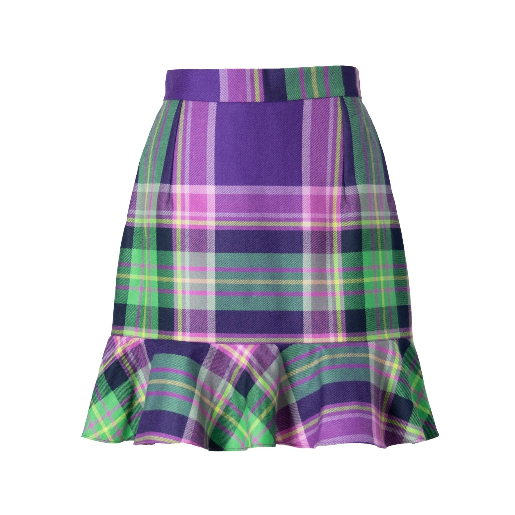 SAIA XADREZ DE LÃ PEPLUM